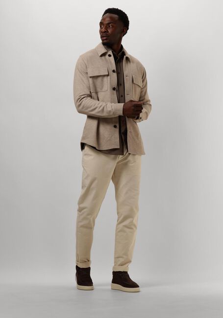 PROFUOMO Surchemise OVERSHIRT KNITTED en beige - large