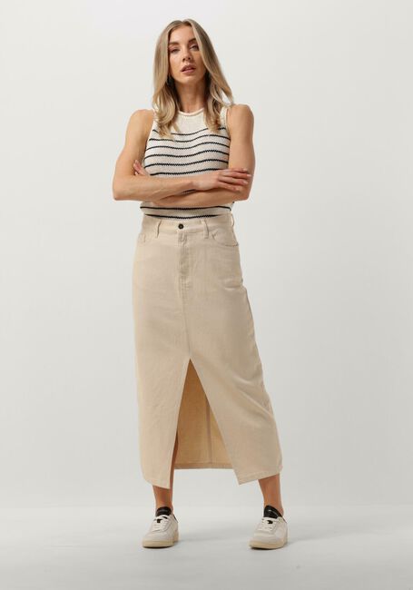 BY-BAR Jupe midi ELBA TWILL SKIRT Écru - large