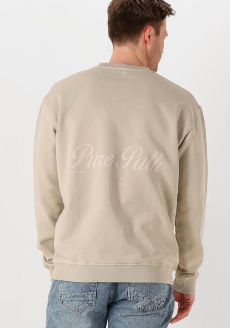 PURE PATH Chandail LOOSE FIT CREWNECK LS SWEATERS en beige - large