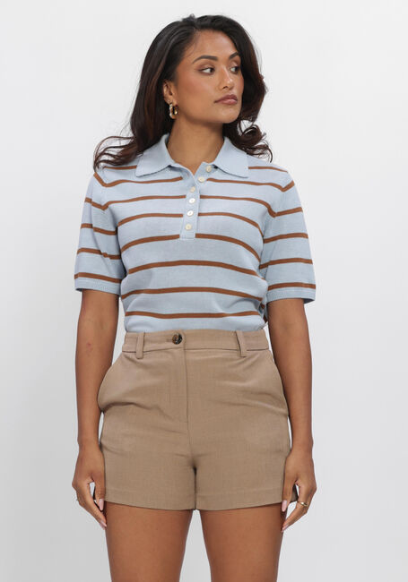 Multi MODSTR&Ouml;M Tops & T-shirts MALVAMD SS STRIPE POLO - large