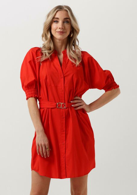 TWINSET MILANO Mini robe WOVEN DRESS  en rouge - large