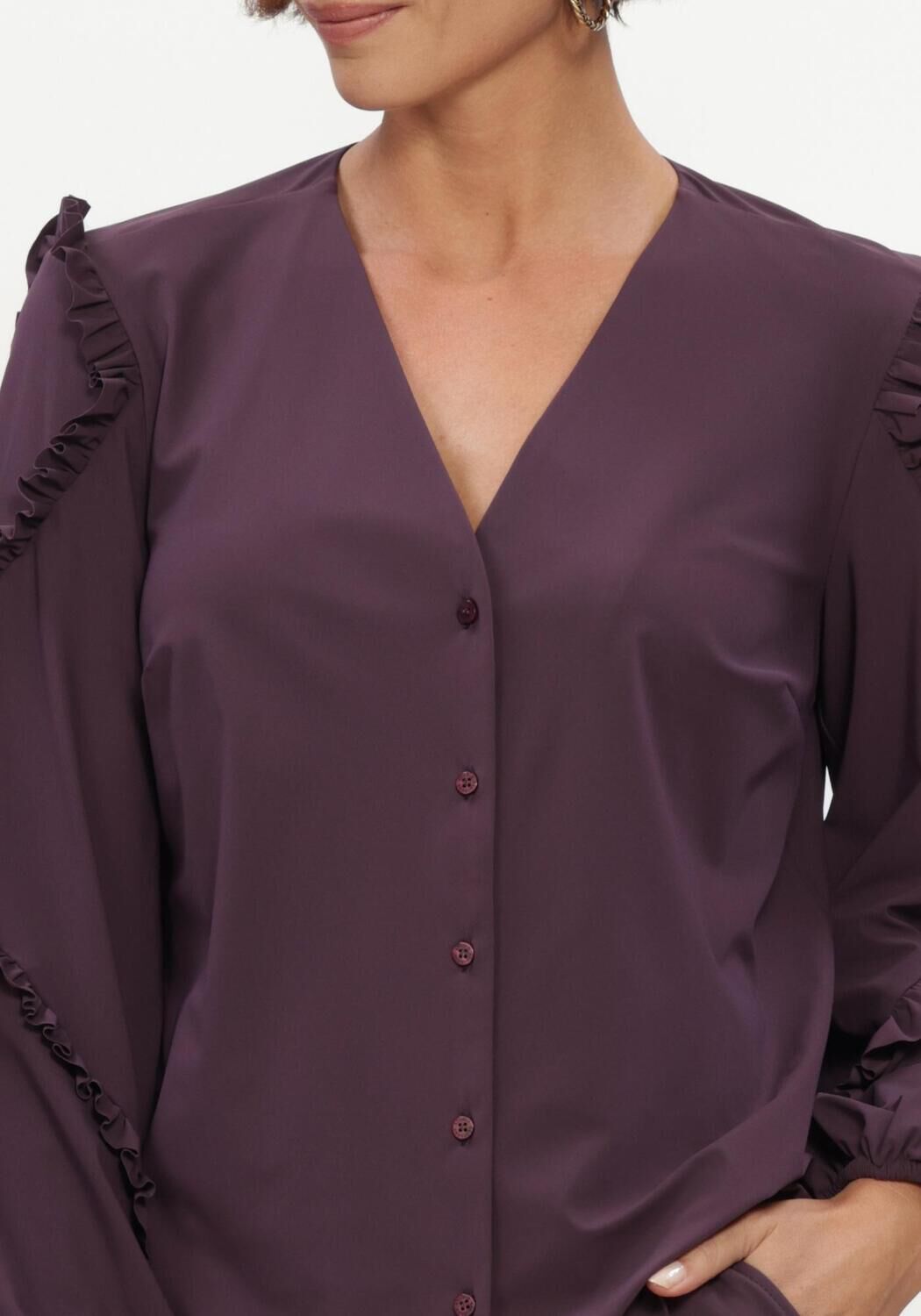 STUDIO ANNELOES Ingrid ruffle blouse Blouses en violet - large