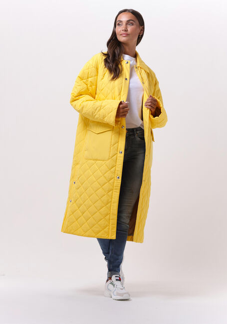 TOMMY HILFIGER Veste matelassé QUILTED SORONA LONG SHACKET en jaune - large