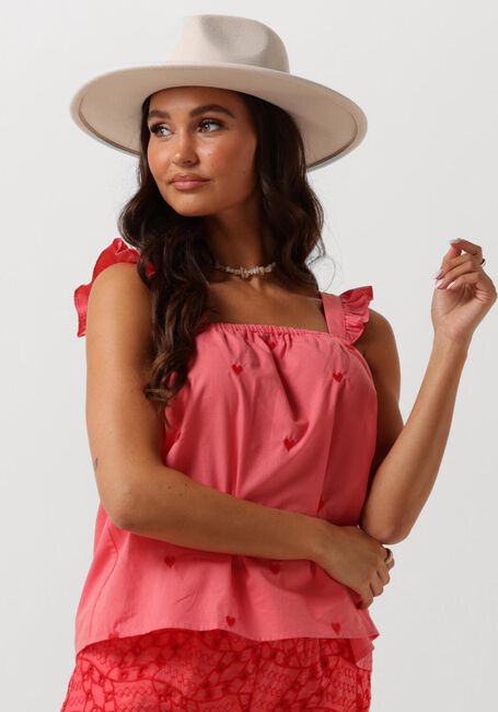 YDENCE Haut TOP FLORES en rose - large