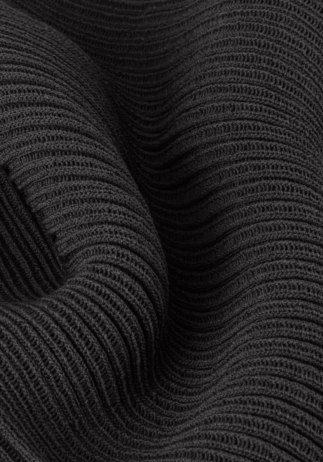 VANILIA Col roul&eacute; FITTED RIB COLTRUI en gris - large