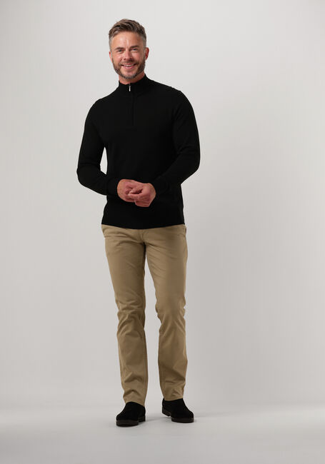 Zwarte PROFUOMO Trui PULLOVER HALF ZIP - large