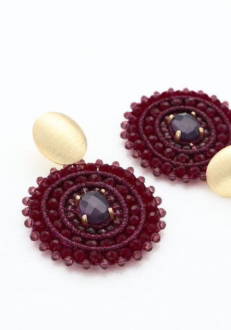 LOTT. GIOIELLI CE SI FILLED OVAL 3 RINGS W/ STONE M Bijou Bordeaux - large