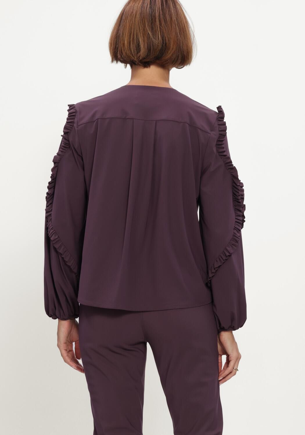 STUDIO ANNELOES Ingrid ruffle blouse Blouses en violet - large
