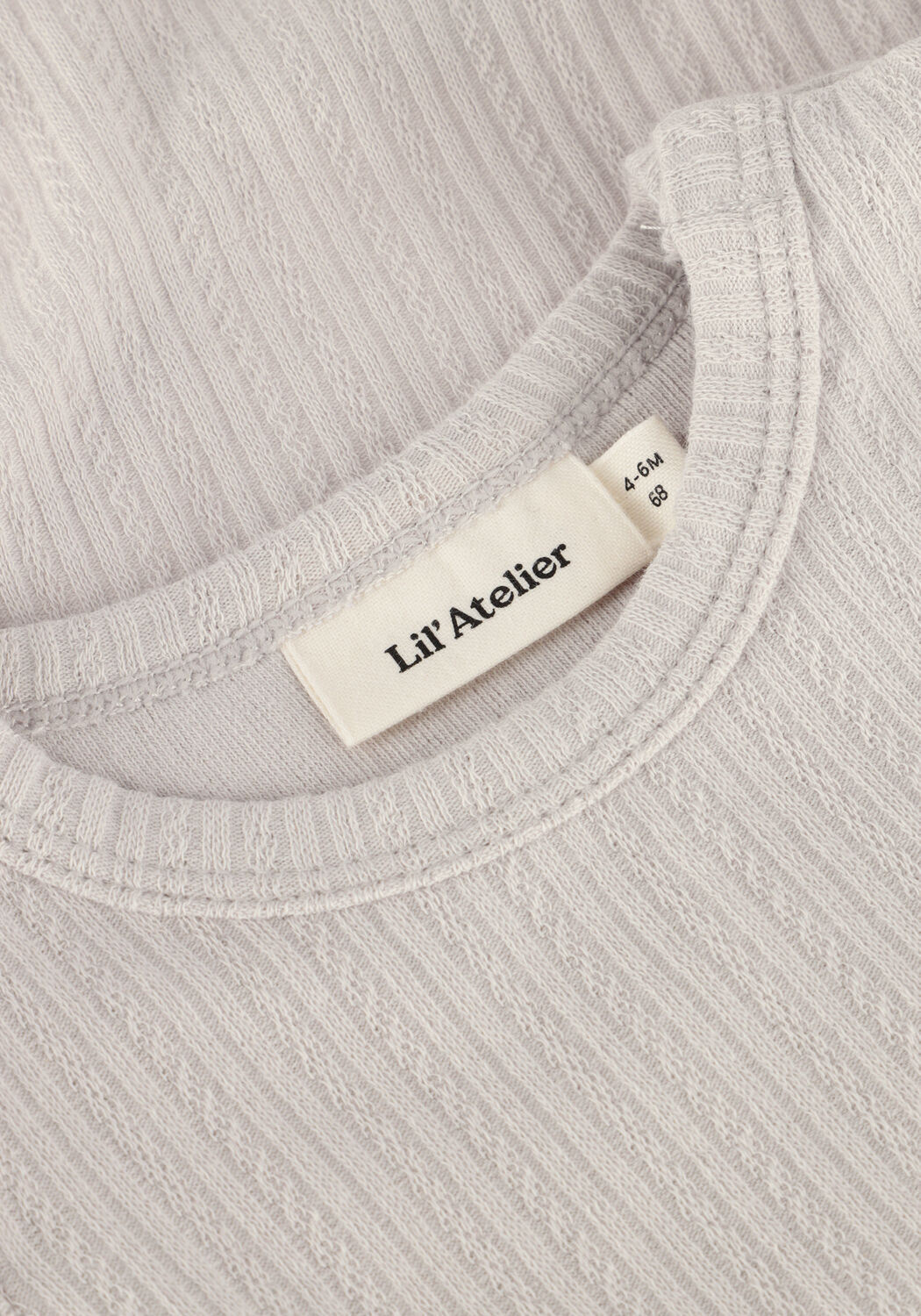 Lichtgrijze LIL' ATELIER  NBFFLEURA SS SLIM BODY LIL - large