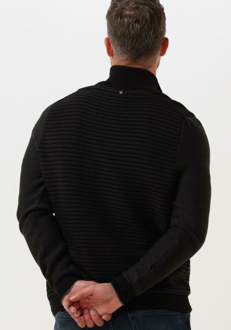 PME LEGEND Pull HALF ZIP COLLAR COTTON KNIT en noir - large