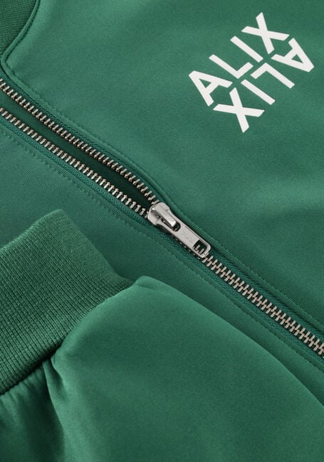 Groene ALIX THE LABEL Jack LADIES KNITTED TAPES TRAINING JACKET - large