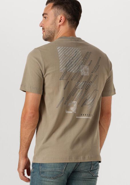 Beige CAST IRON T-shirt REGULAR FIT PEACHED JERSEY - large