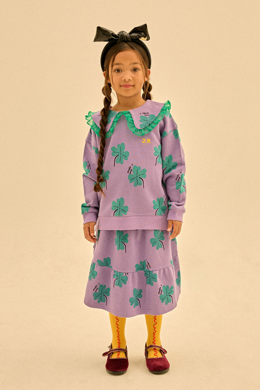 Jelly Mallow Pull LUCKY CLOVER SWEATSHIRT en violet - large