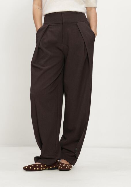 Bruine HAUTE L'AMITI&Eacute; Broeken/jumpsuits ZEPPE PLEAT TALL PANT - large