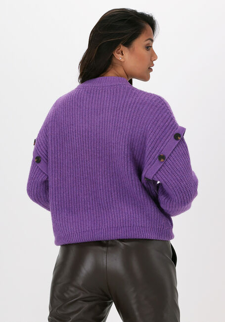 CO'COUTURE Pull ROWIE BUTTON KNIT en violet - large