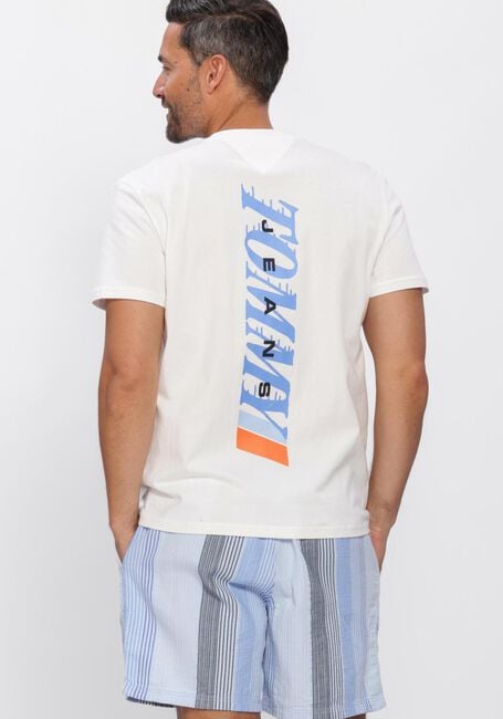 TOMMY JEANS T-shirt TJM REG VINTAGE LA BCK SS T EXT en blanc - large