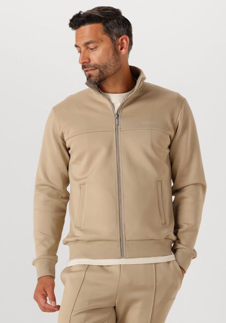 LES DEUX Pull BALLIER TRACK JACKET en beige - large
