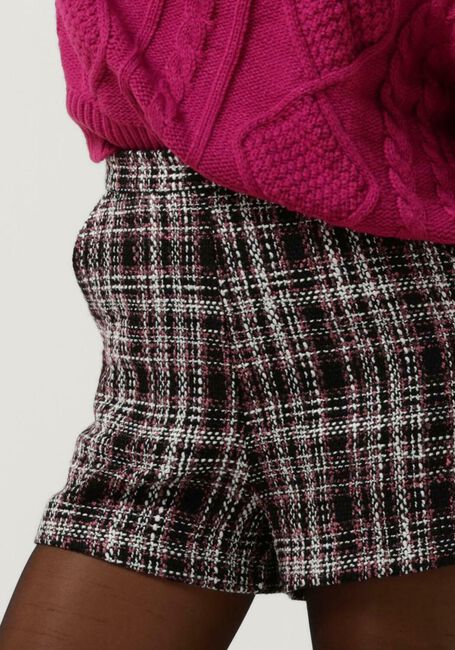 Roze COLOURFUL REBEL Broeken/jumpsuits KENDALL BOUCLE CHECK SHORT - large