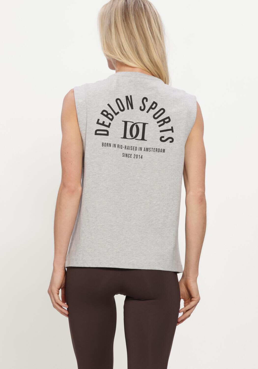 Grijze DEBLON SPORTS Tanktops IONA T-SHIRT - large