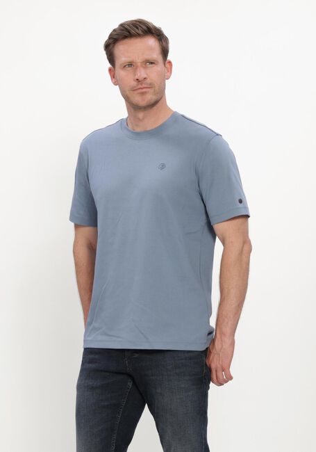 Blauwe CAST IRON T-shirt SHORT SLEEVE R-NECK REGULAR FIT INTERLOCK - large