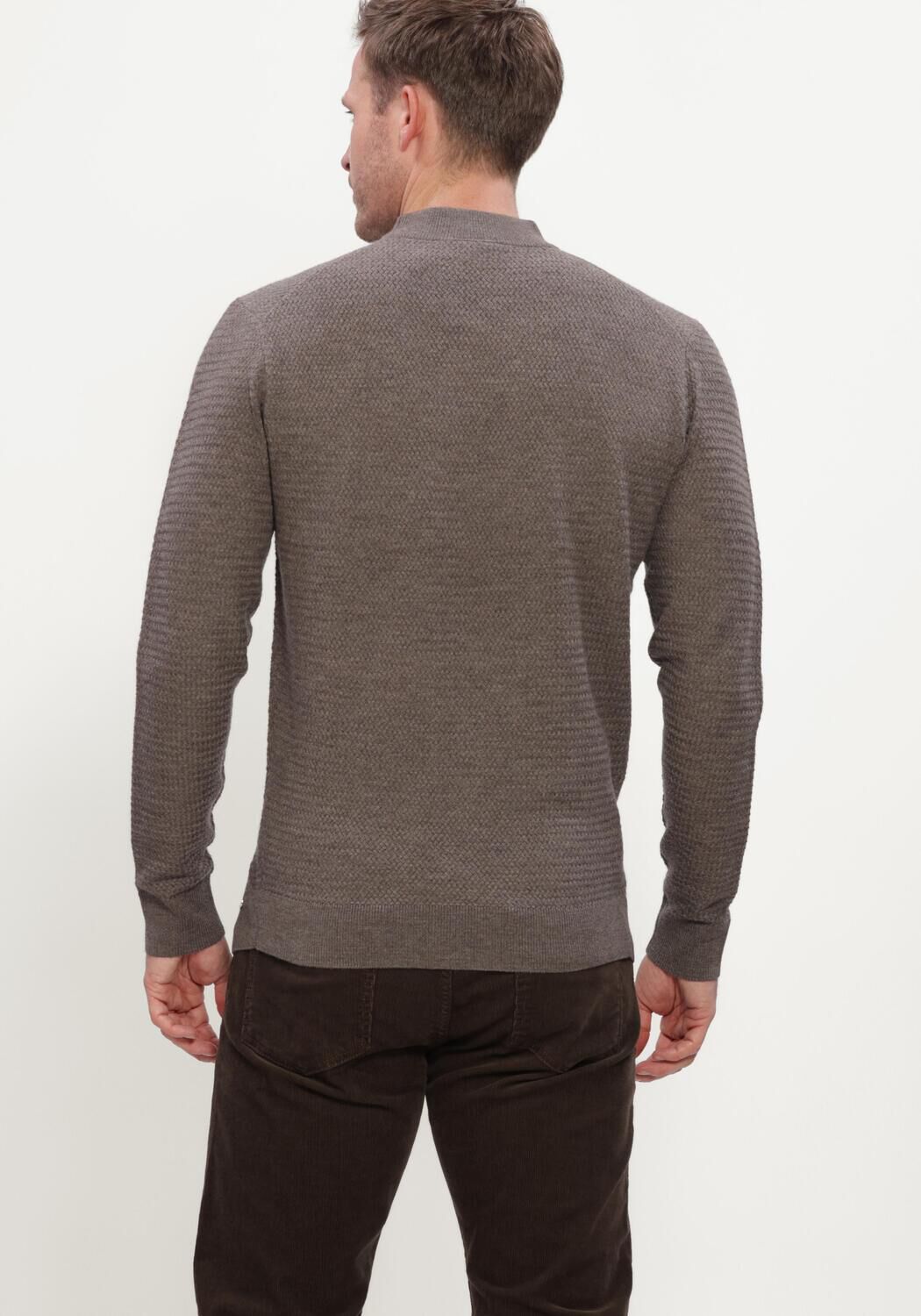 GENTILUOMO Pull TURTLE LS en taupe - large