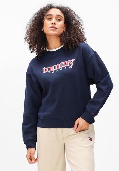 TOMMY JEANS TJW BXY TOMMY APPLIQUE CREW Hauts & T-shirts Bleu fonc&eacute; - large