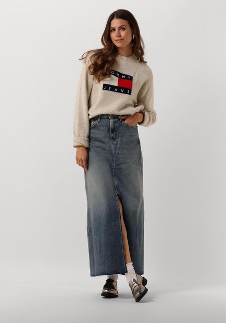 TOMMY JEANS Pull TJW MELANGE FLAG SWEATER en marron - large