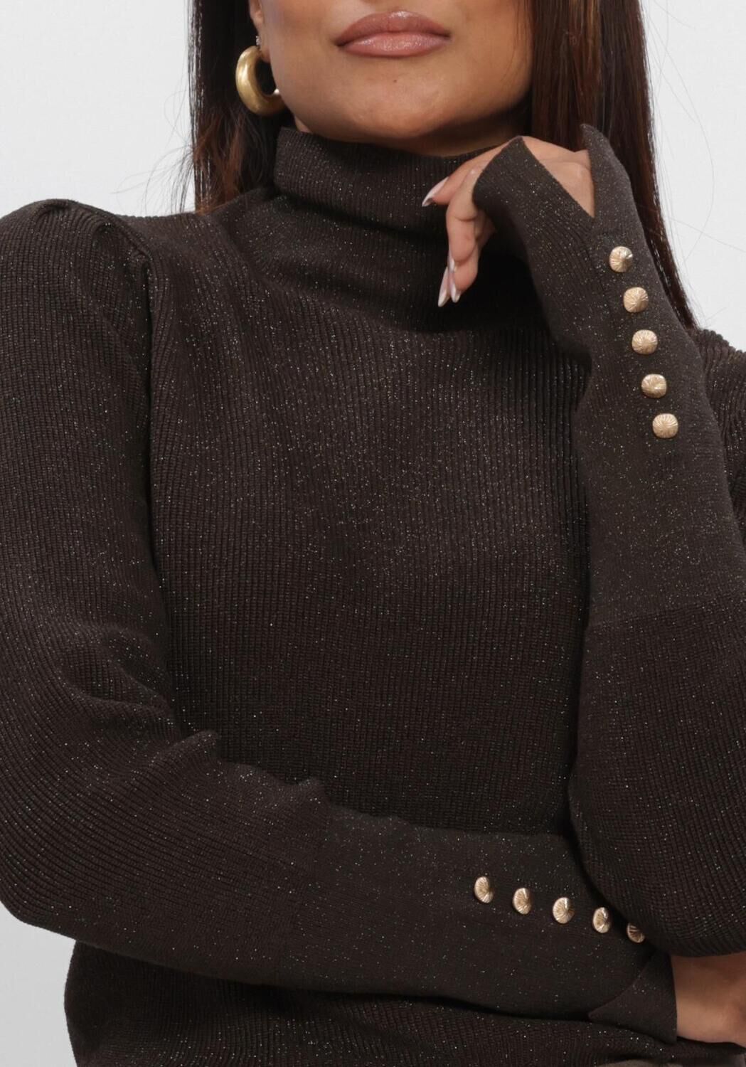 NUKUS Pull SYLVIA PULLOVER LUREX en marron - large
