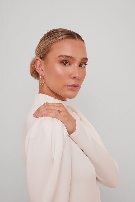NOTRE-V Boucles d'oreilles OORBELLEN GROOT GEDRAAID Doré - large