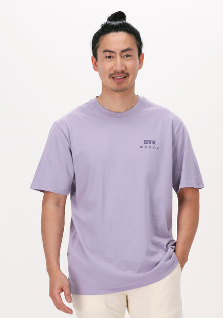 EDWIN T-shirt EDWIN LOGO CHEST TS en violet - large