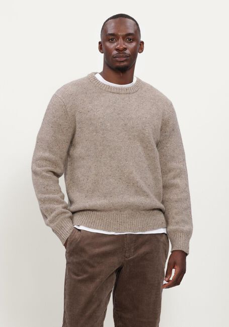 SELECTED MEN Pull SLHCODY LS KNIT CREW NECK en beige - large