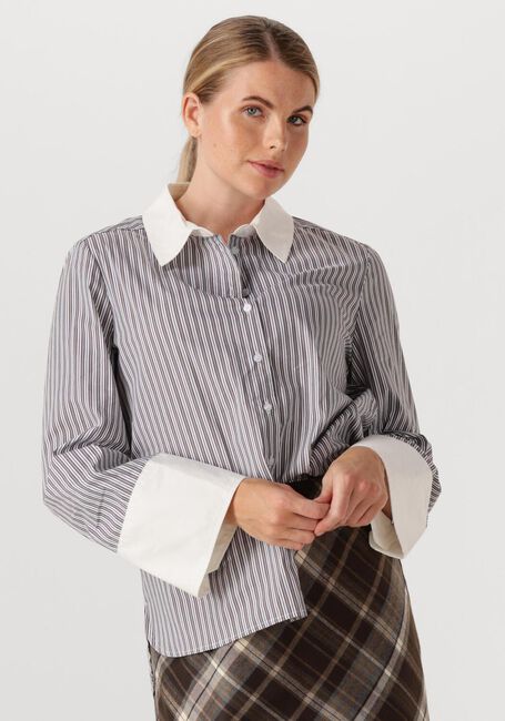 NEO NOIR DRANILA STRIPE SHIRT Blouses en marron - large