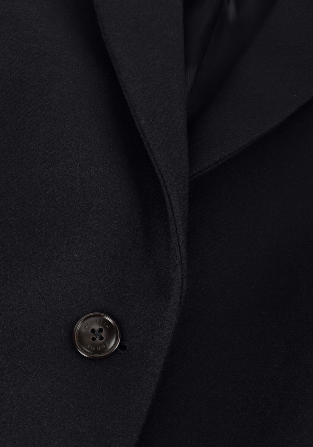 Donkerblauwe TOMMY HILFIGER Mantel WOOL BLEND CLASSIC COATD - large