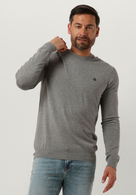 SCOTCH & SODA Pull ESSENTIALS - CLASSIC CREWNECK PULLOVER en gris - large