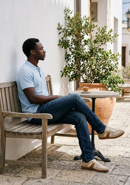 7 FOR ALL MANKIND Slim fit jeans SLIMMY en bleu - large
