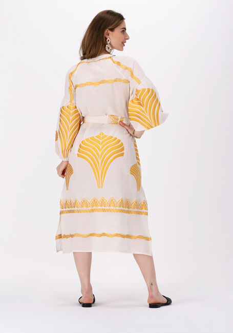Gele NEMA Midi jurk MARLENE - large