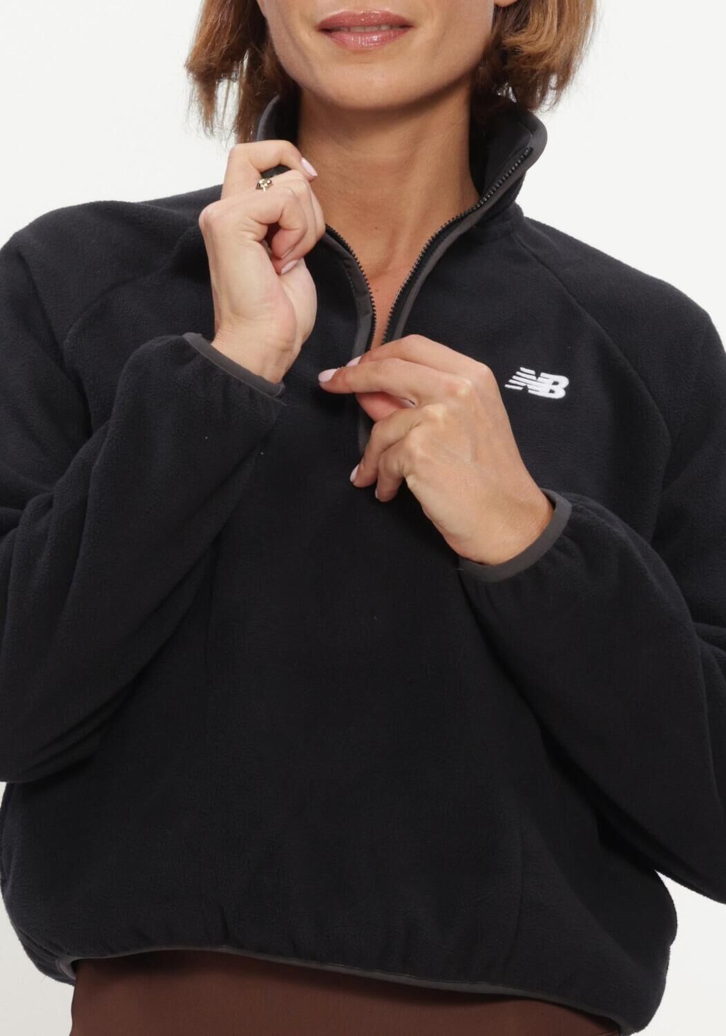 Zwarte NEW BALANCE Truien/vesten SPORT POLAR FLEECE HALF ZIP - large
