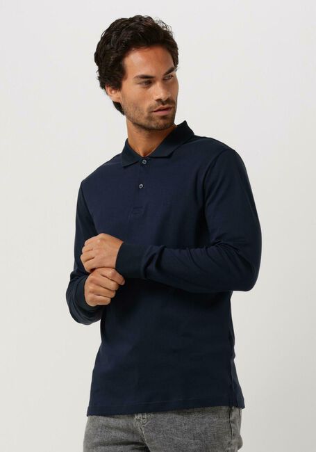 CALVIN KLEIN Polo SMOOTH COTTON SLIM LS POLO Bleu foncé - large