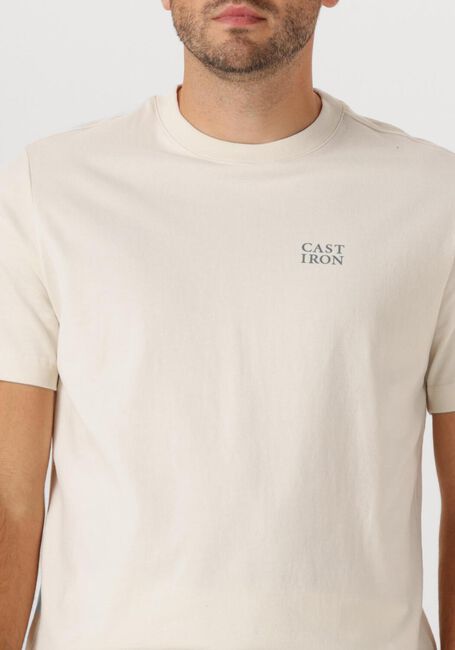 Gebroken wit CAST IRON T-shirt REGULAR FIT PEACHED JERSEY - large