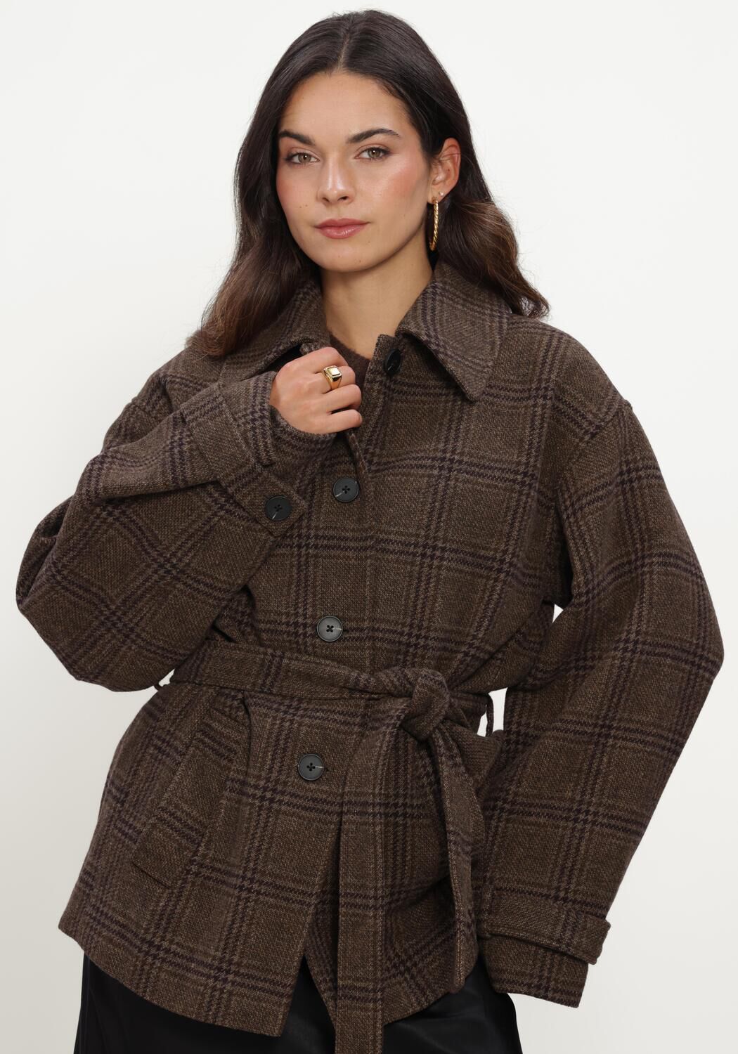 MSCH COPENHAGEN Jack MSCHAMARANDA JACKET CHK en marron - large