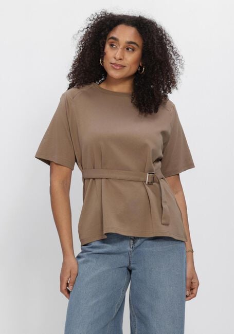 MY ESSENTIAL WARDROBE MWAPIR BELT TEE Hauts & T-shirts en marron - large