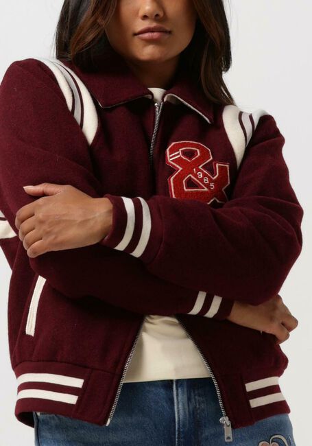 Bordeaux SCOTCH & SODA Jack VARSITY JACKET IN WOOL BLEND - large