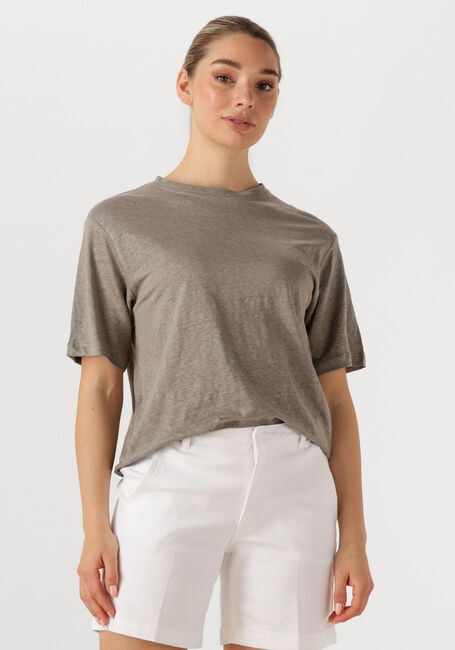 SELECTED FEMME T-shirt SLFVILJA LINEN SS TEE Gris clair - large