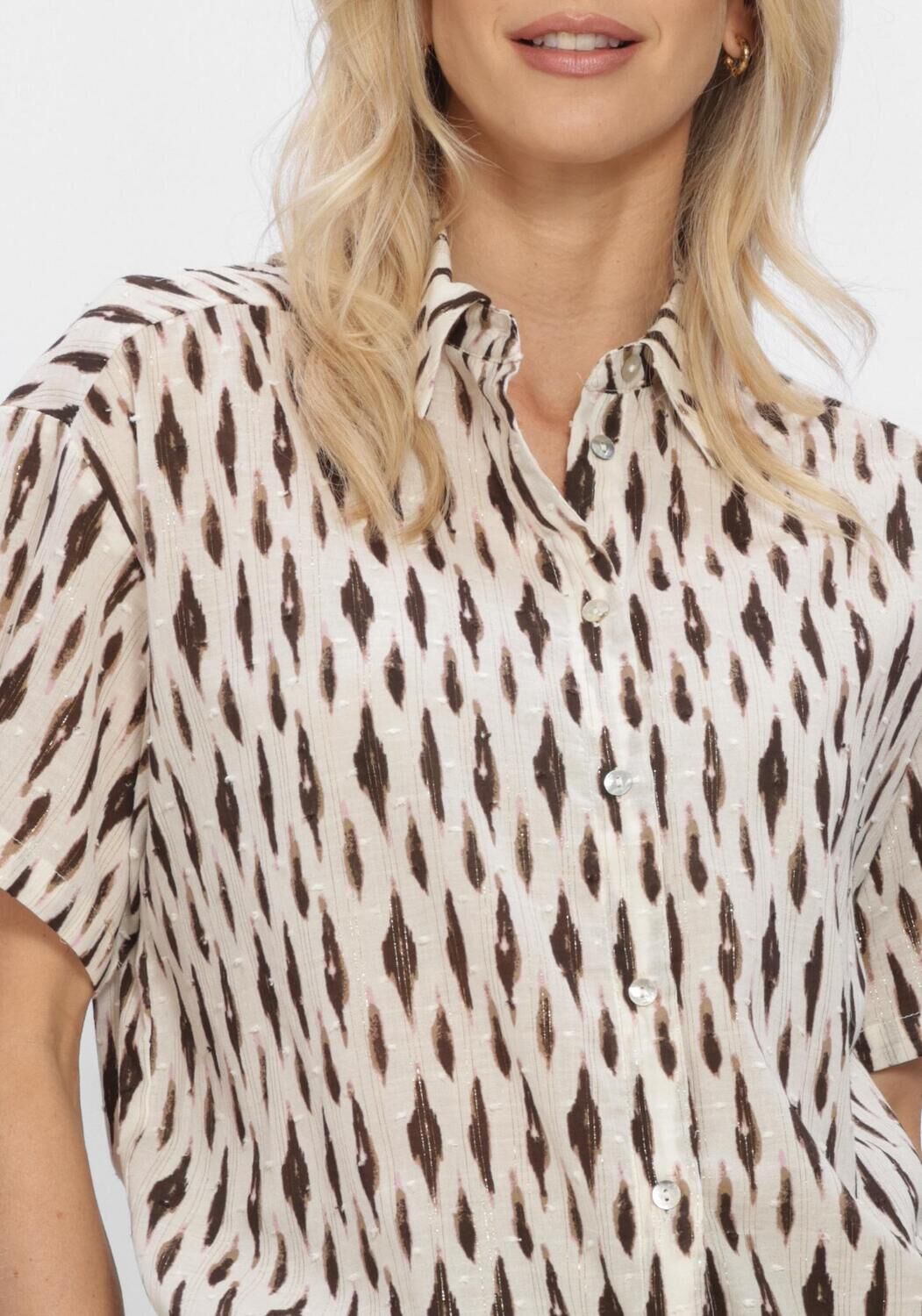 NUKUS BRITT BLOUSE PRINT Blouses Blanc - large