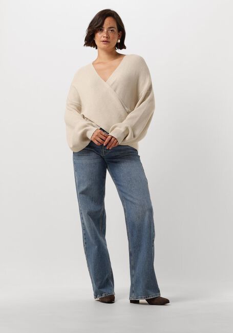 MSCH COPENHAGEN Pull MSCHZINELLE RACHELLE WRAP PULLOVER en beige - large