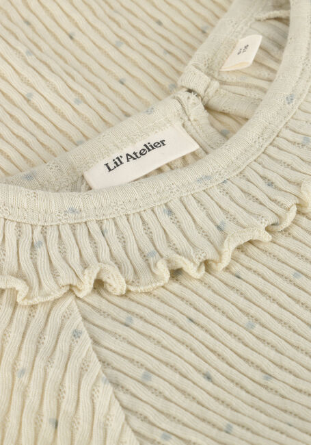 LIL' ATELIER T-shirt NMFFICUDIA LS SLIM TOP LIL Écru - large