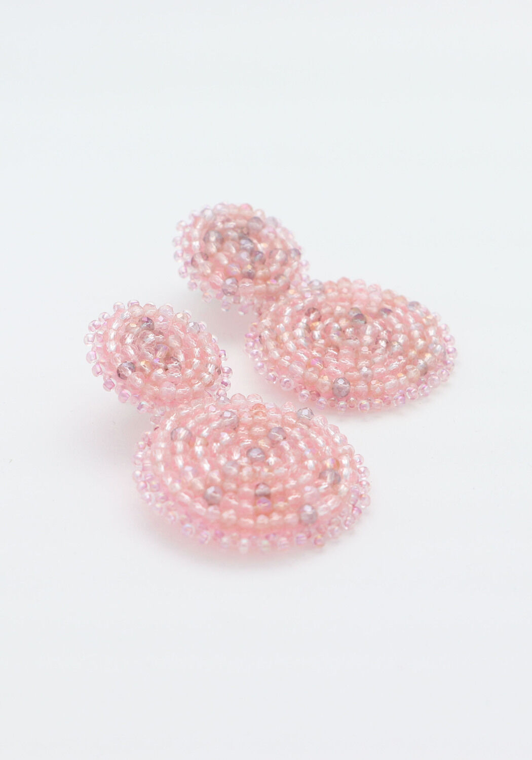 Roze PAULIE POCKET Sieraad SMALL DOUBLE BEADS EARRINGS - large