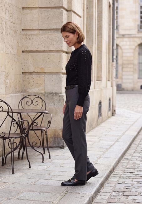 OBJECT Pantalon OBJLISA MW STRAIGHT PANT NOOS Gris fonc&eacute; - large
