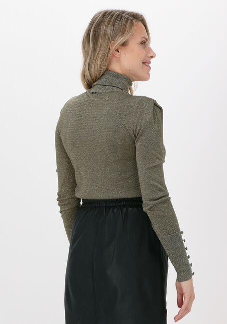 LIU JO Col roul&eacute; MAGLIA CHIUSA M/L LUREX TURTLE en vert - large