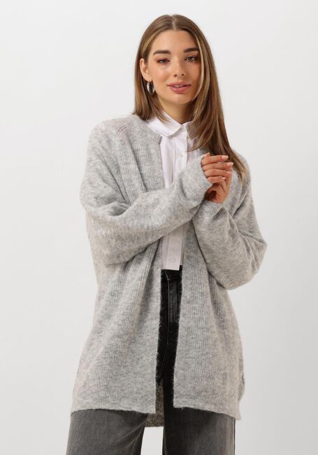 Lichtgrijze VANILIA Vest ABIGAIL CARDIGAN - large